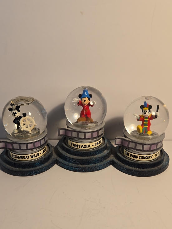Disney Other - Mickey Mouse Through the Years ceramic gift set MIB Disneyland Resort 3 globes